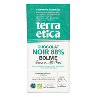 Chocolat noir 88% Bolivie bio et équitable