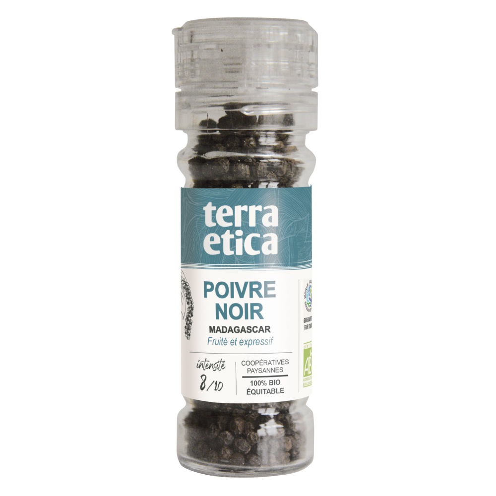 Moulin poivre noir Madagascar en grains bio équitable