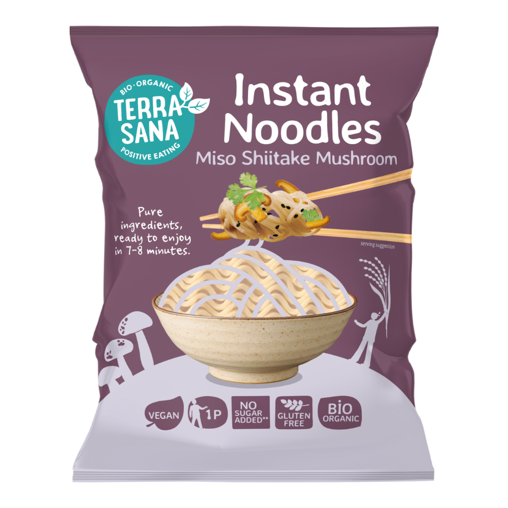 Nouilles instantanées miso et shiitake bio 