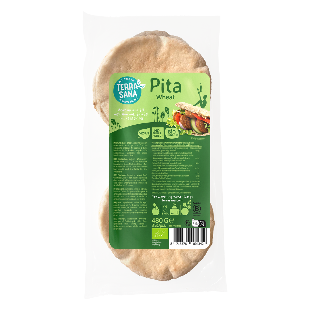 Pain pita nature bio - 8x60g