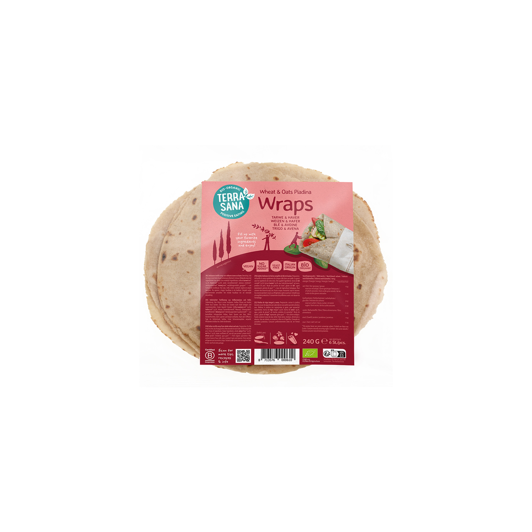 Wrap farine complète blé et avoine bio - 6x40g