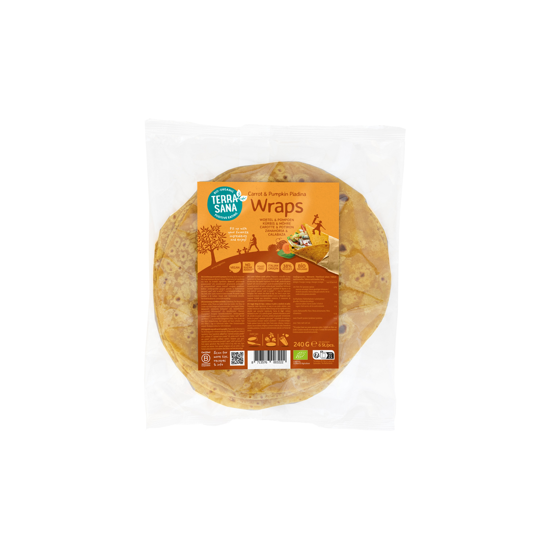 Wrap légumes carotte et potiron bio - 6x40g