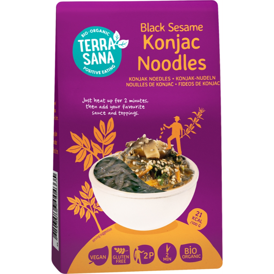 Bio Konjaknudeln schwarzer Sesam