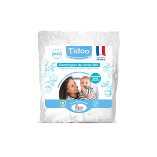 Family pads - rectangles de coton bio x 180