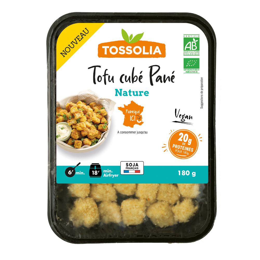 Tofu cube pané bio
