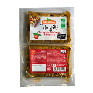 Tofu grillé tomates séchées basilic bio