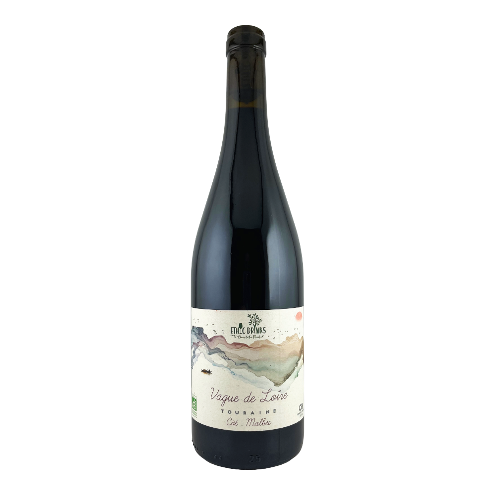 Vin rouge - vague de Loire AOC Touraine Côt Malbec 2018 14° bio