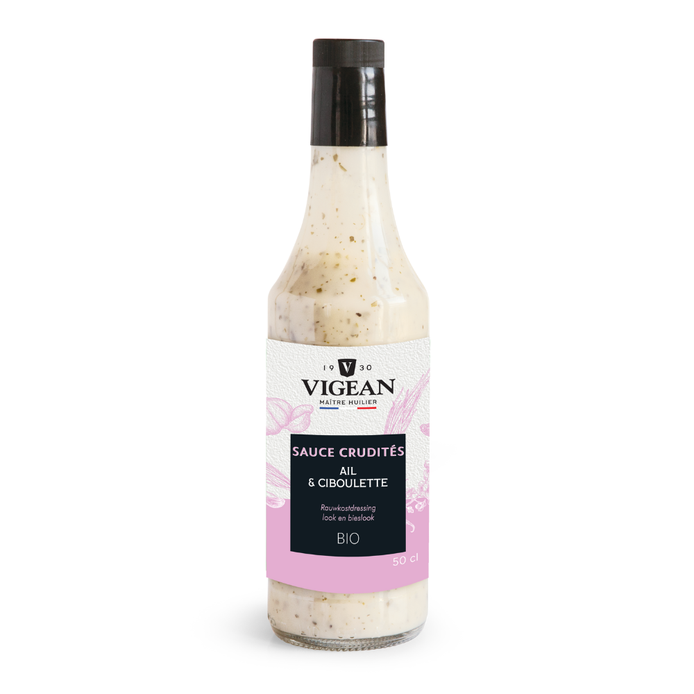 Sauce crudité à l'ail et à la ciboulette bio