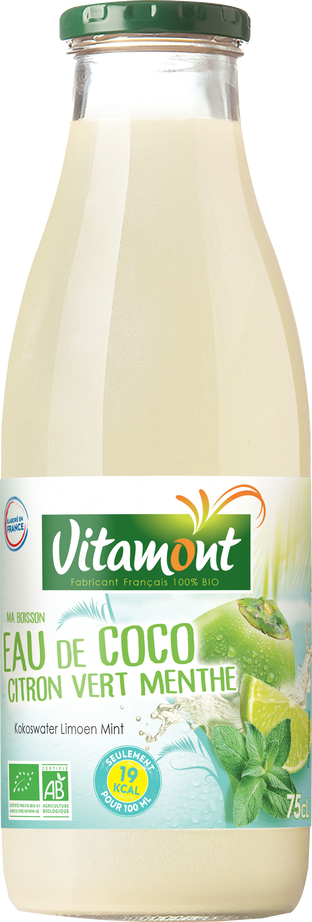 Eau de coco citron vert menthe bio