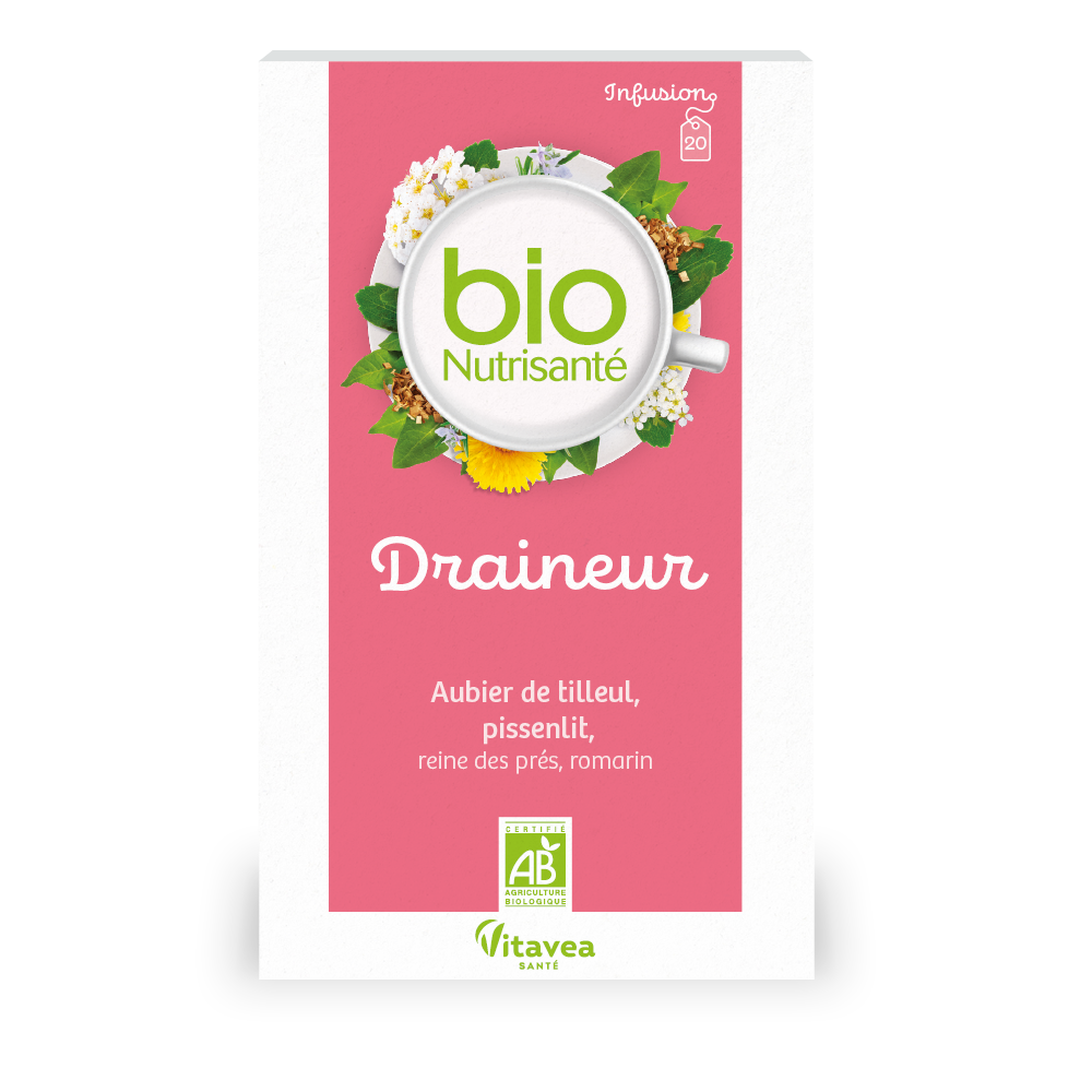 Infusion draineur aubier de tilleul pissenlit bio x 20