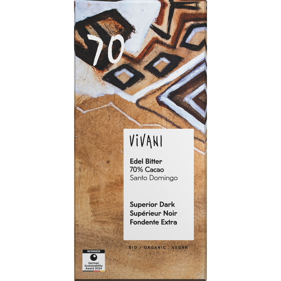 Bio Schokolade Edel Bitter 70% Santo Domingo