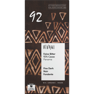 Bio Schokolade Feine Bitter 92% Kakao, vegan