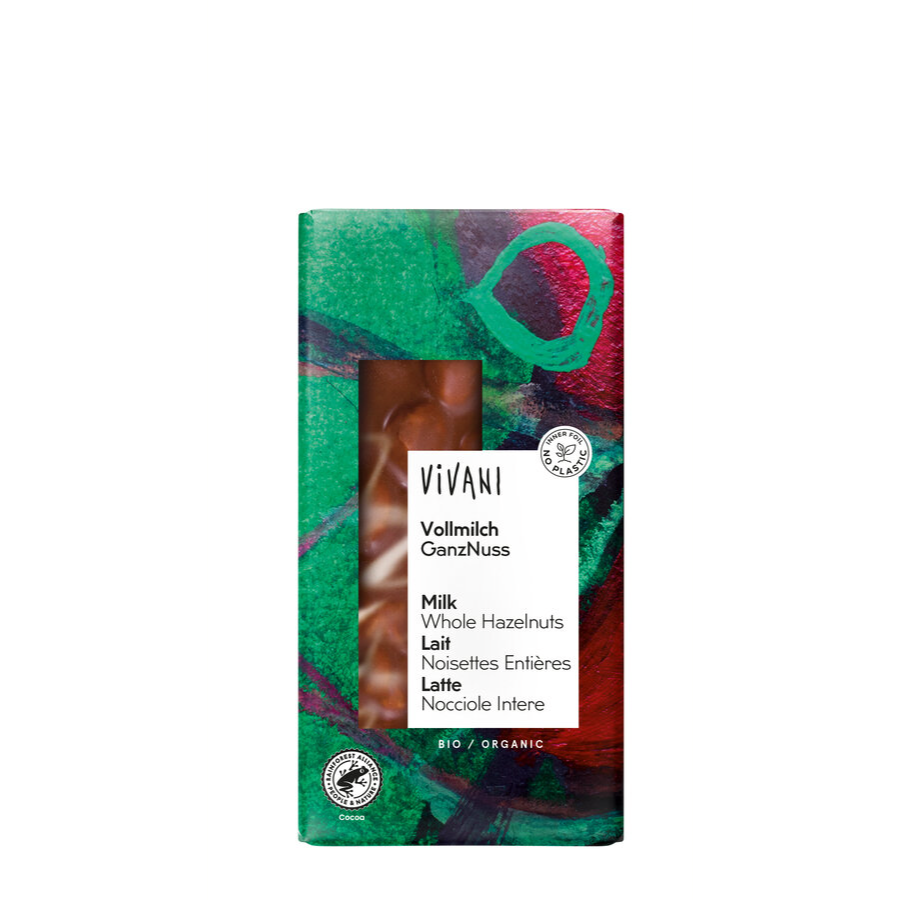 Bio Vivani Vollmilch Schokolade Ganznuss