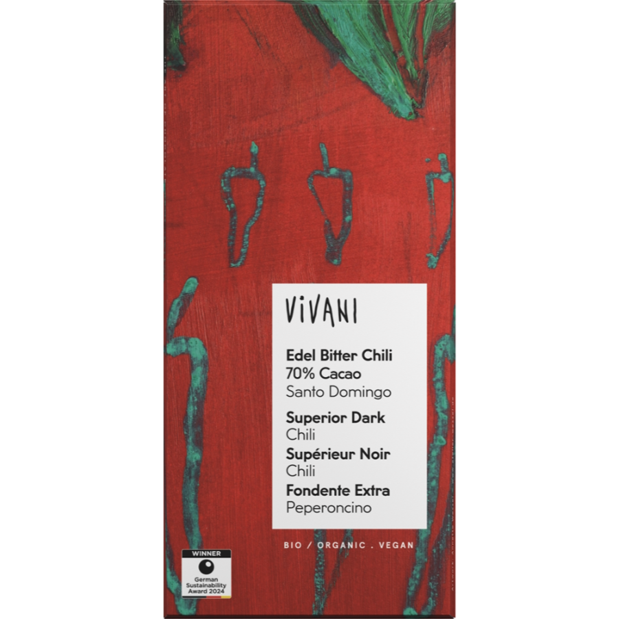 Bio Zartbitterschokolade Chili