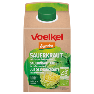 Bio Sauerkrautsaft milchsauer fermentiert, demeter