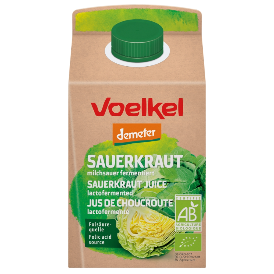 Bio Sauerkrautsaft milchsauer fermentiert, demeter