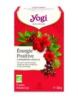 Infusion Energie Positive - maté, canneberge, hibiscus, thé noir bio x 17
