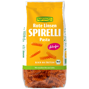 Bio Spirelli aus roten Linsen, glutenfrei