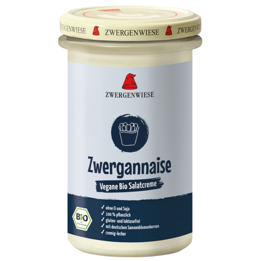 Bio vegane Salatcreme, Zwergennaise im Glas